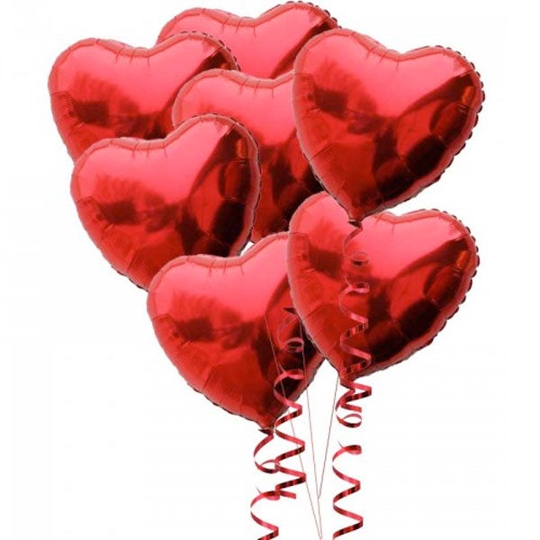 Red Heart Shaped Balloons